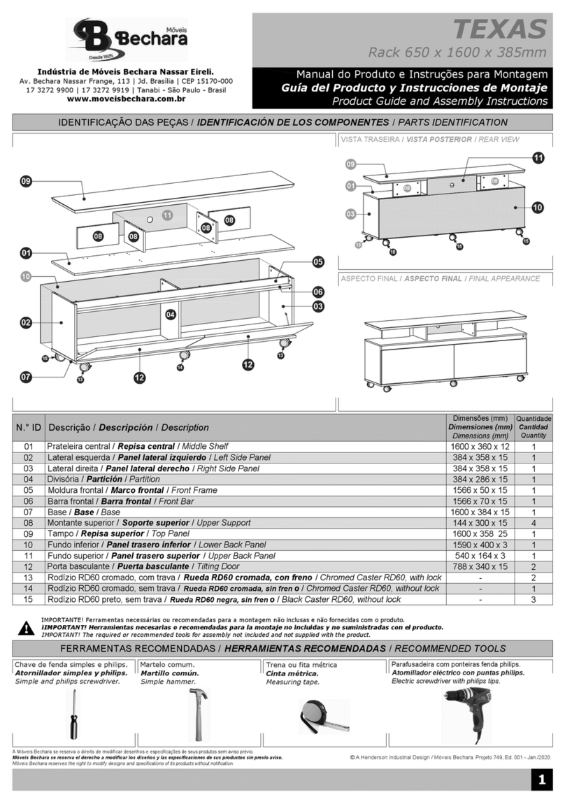 Bechara TEXAS Product Guide and Assembly Instructions Bechara TEXAS Product Guide and Assembly Instructions