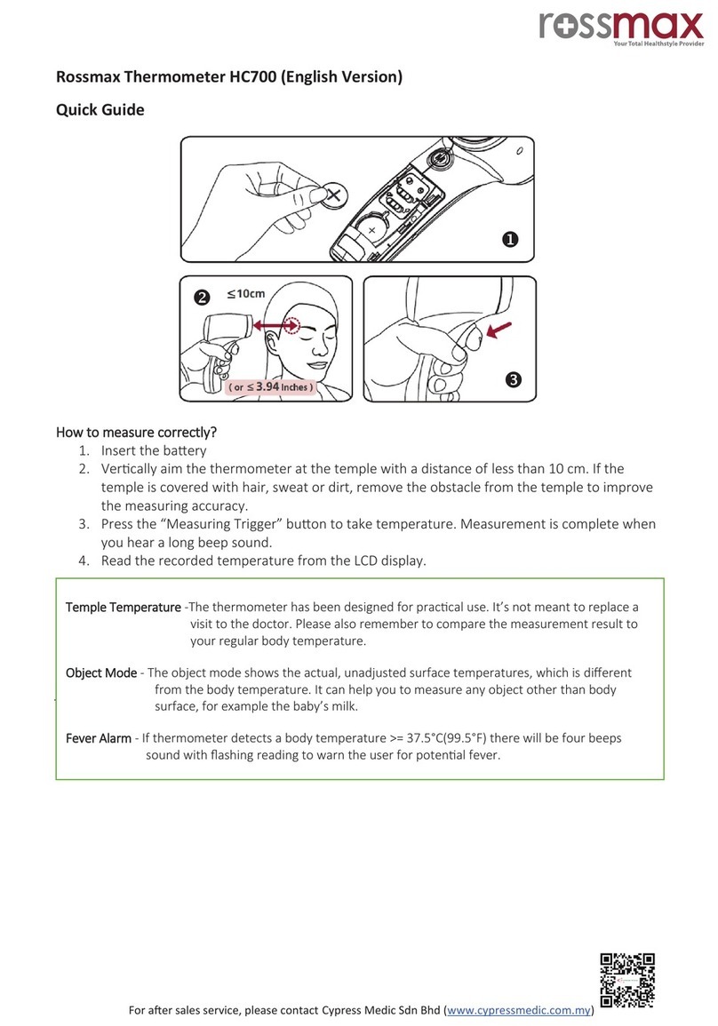 Rossmax HC700 quick guide