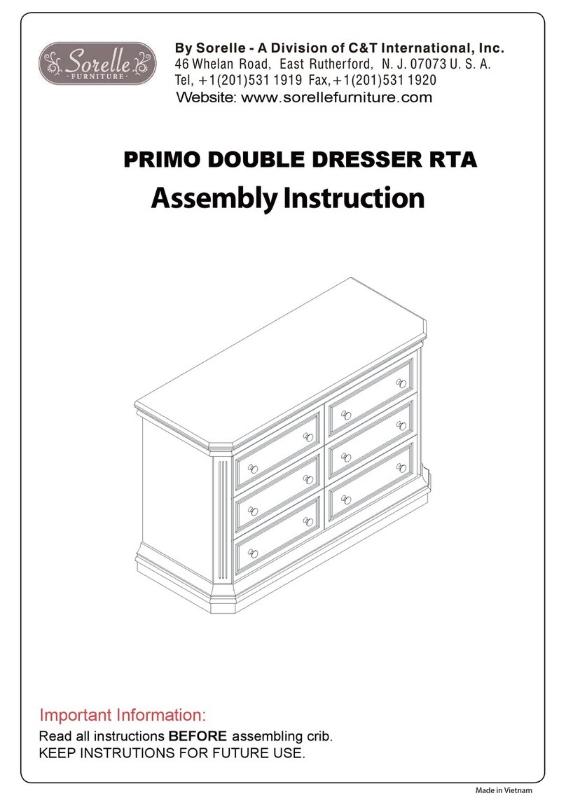 C&T International Sorelle PRIMO RTA 5760 Assembly instruction
