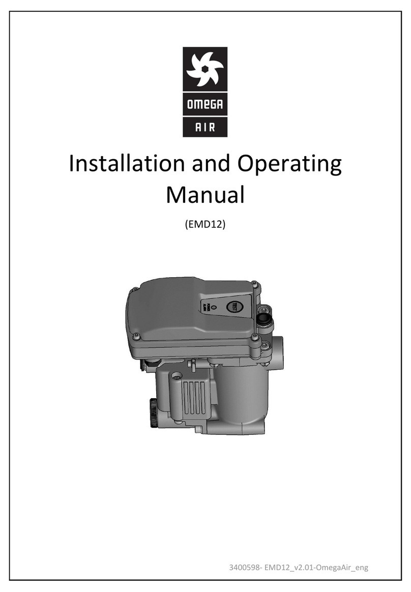 OMEGA AIR EMD12 Series Installation and operating manual