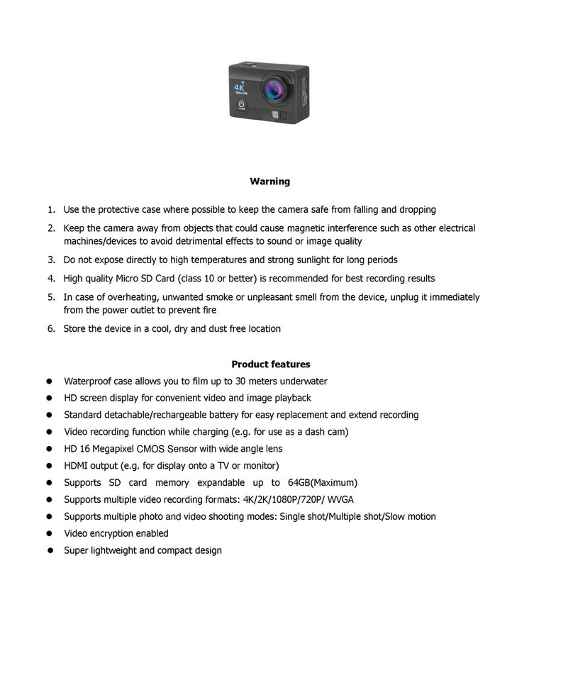 ACE CAM 4K Ultra HD Action Camera manual