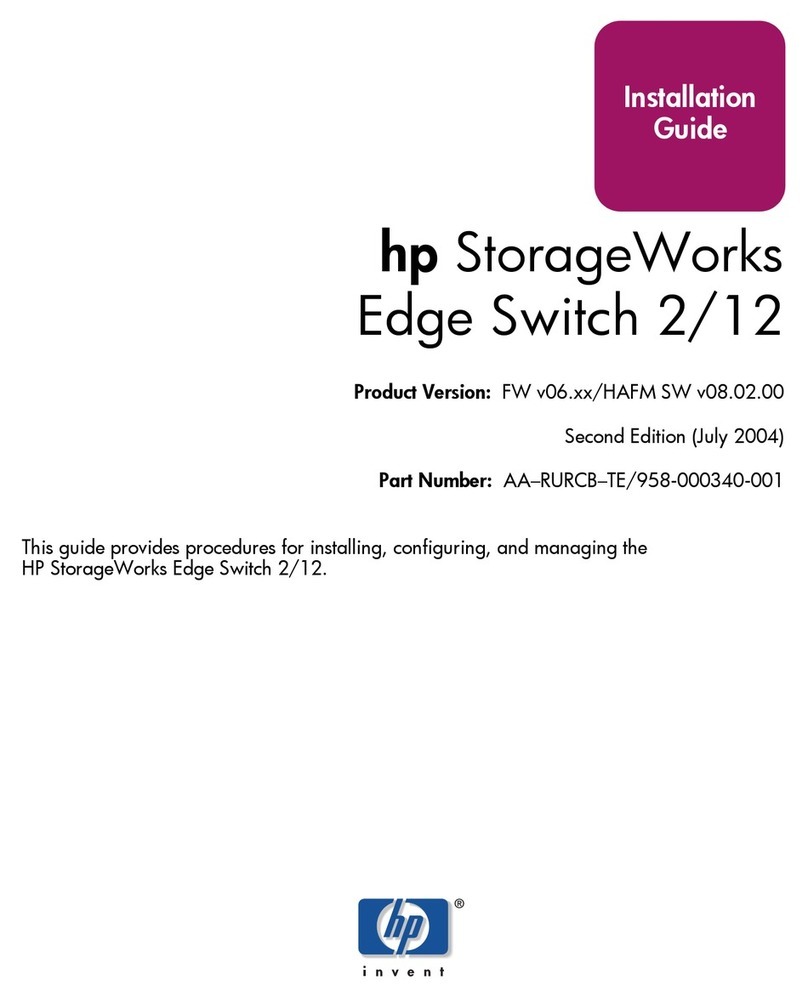 HP StorageWorks Edge Switch 2/12 User manual