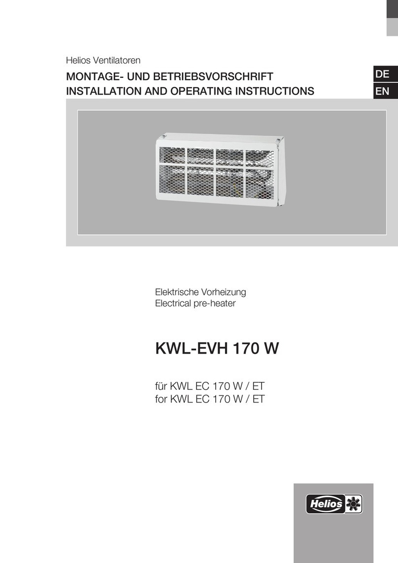 Helios KWL-EVH 170 W Installation and operating instructions Helios KWL-EVH 170 W Installation and operating instructions