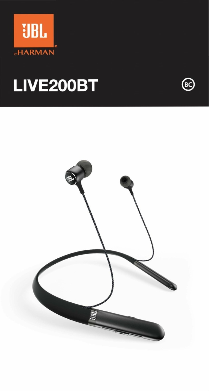 Harman JBL LIVE200BT quick start guide