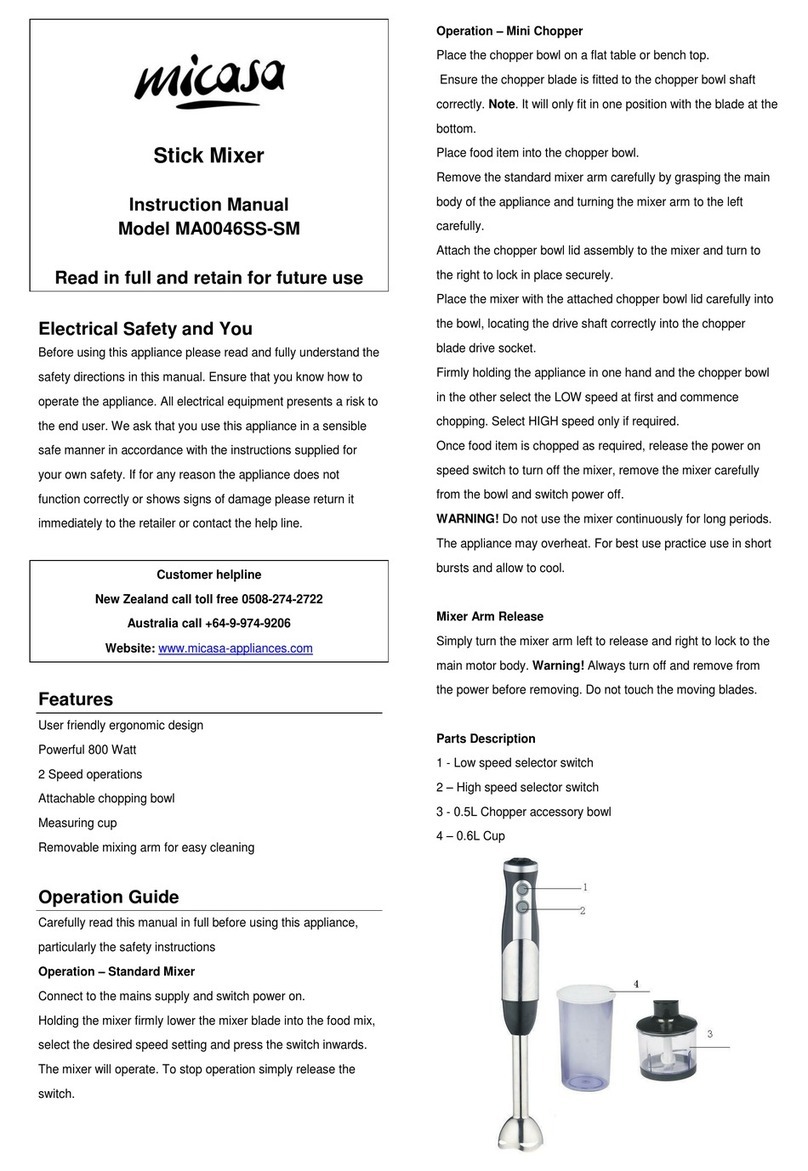 Micasa MA0046SS-SM User manual