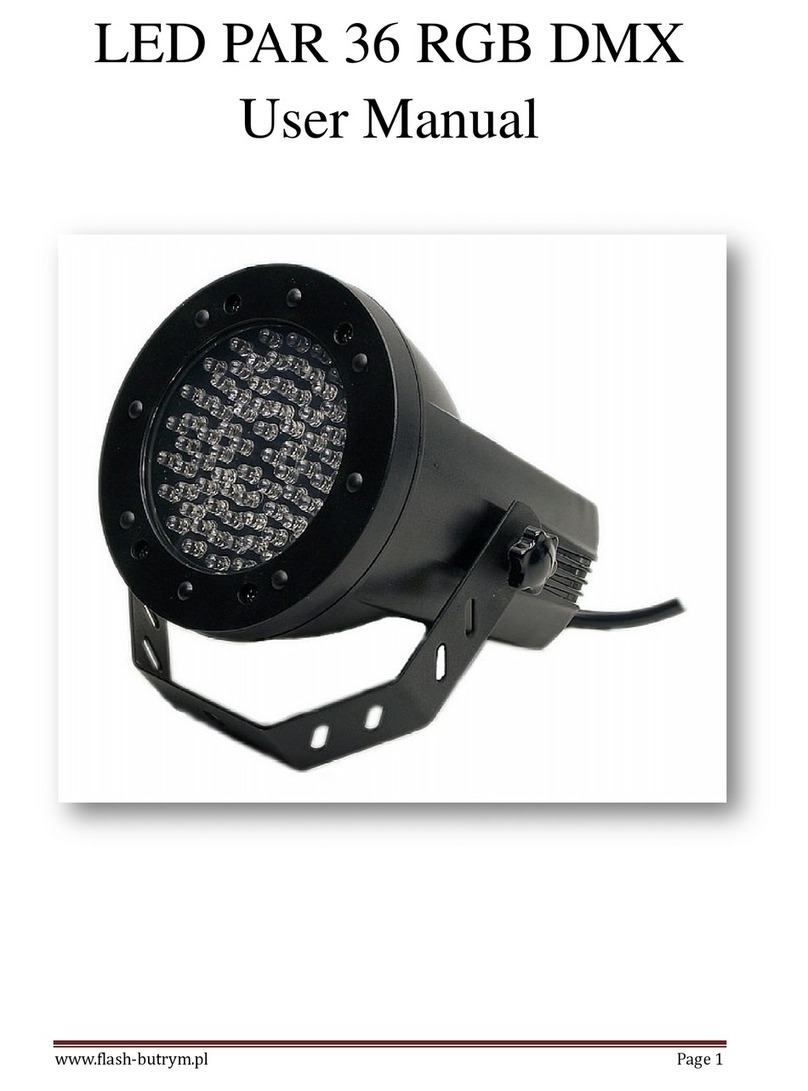 Flash butrym LED PAR 36 RGB DMX user manual