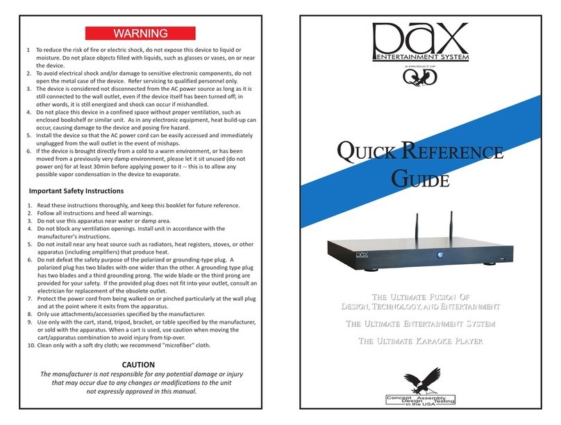 QD PAX Quick reference guide