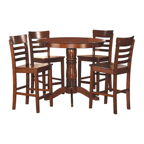 Homelegance Counter Height Table 2457-36T Assembly instructions