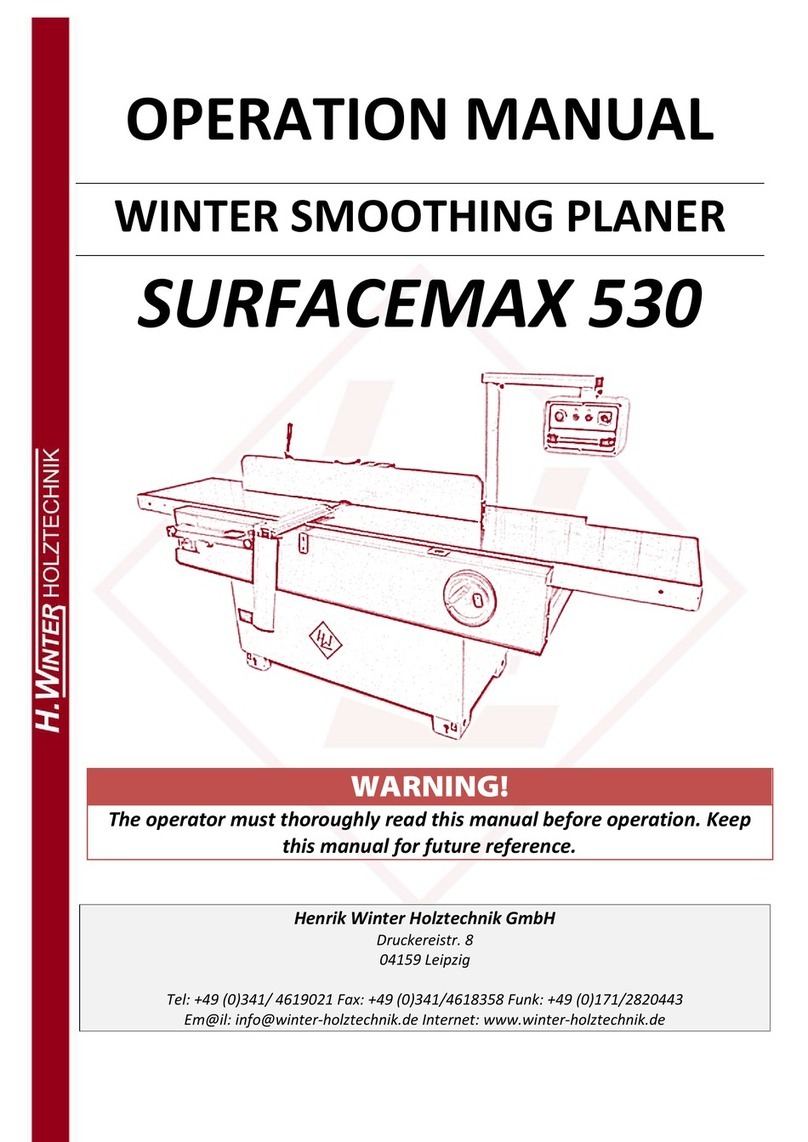 Winter SURFACEMAX 530 Operation manual