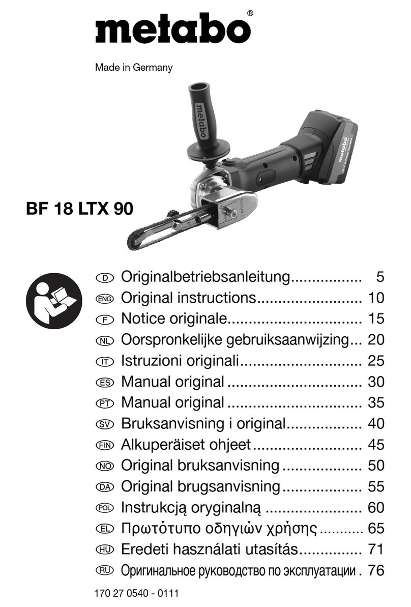 Metabo BF 18 LTX 90 User manual