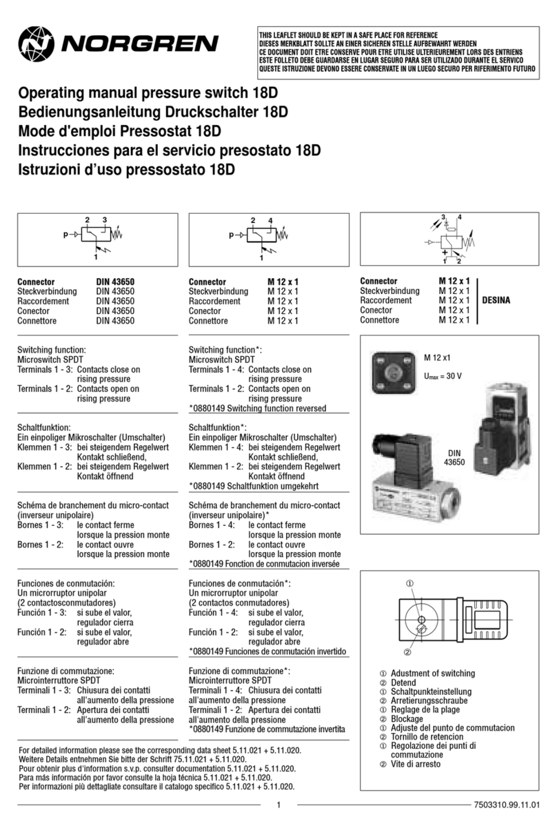 Norgren 18D User manual