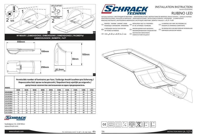 Schrack Technik RUBINO LED User manual Schrack Technik RUBINO LED User manual