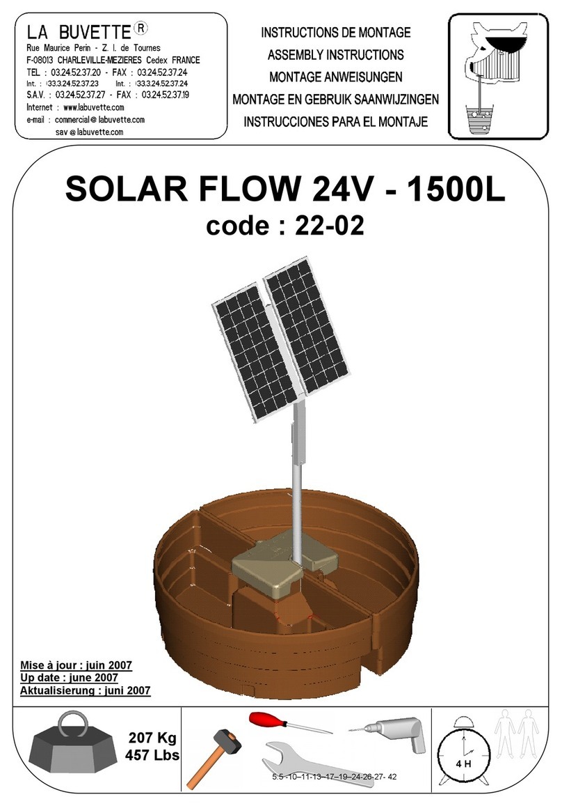 La Buvette SOLAR FLOW 22-02 Assembly instructions