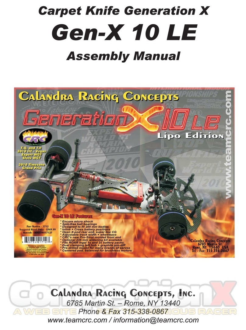 Calandra Racing Concepts Carpet Knife Generation X Series Assembly manual