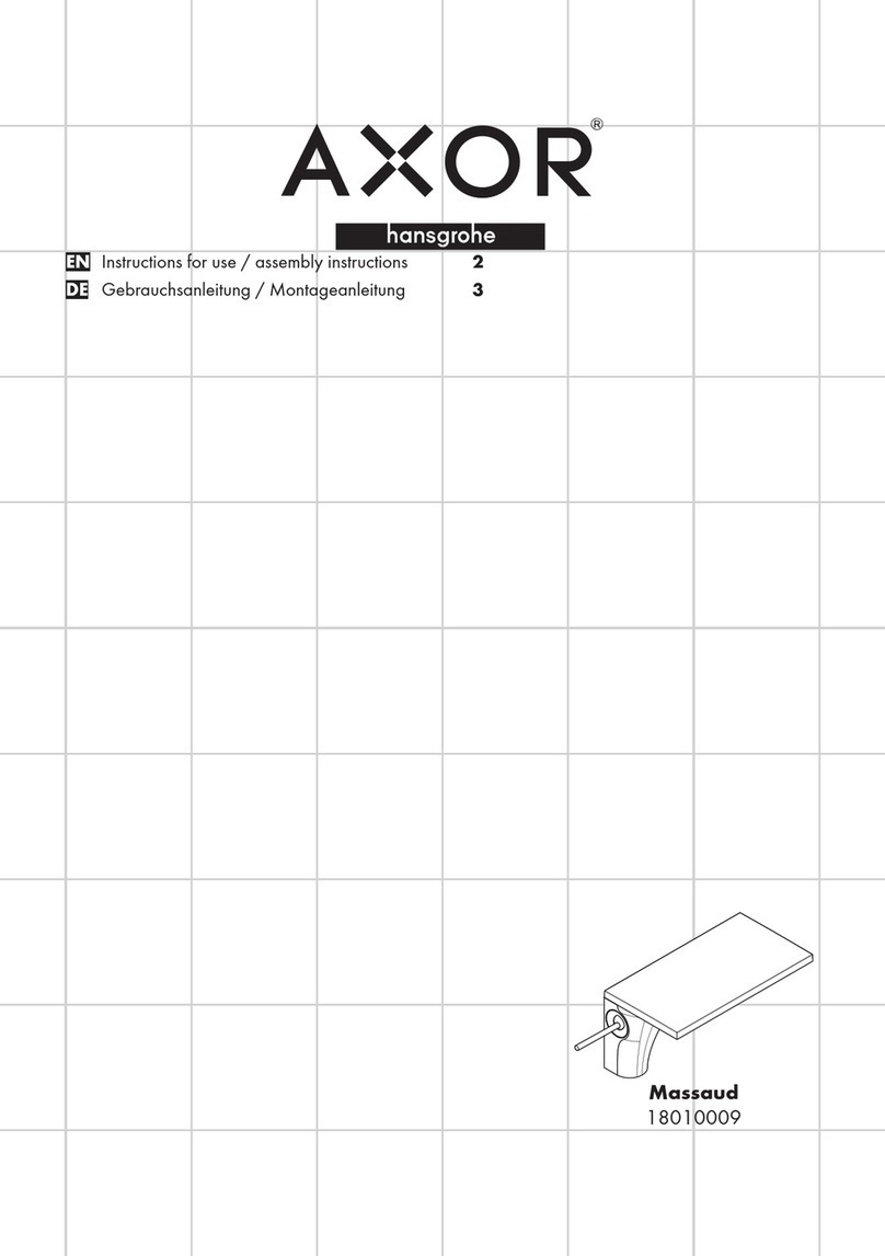 Hans Grohe AXOR Massaud 18010009 Instructions for use/assembly instructions Hans Grohe AXOR Massaud 18010009 Instructions for use/assembly instructions