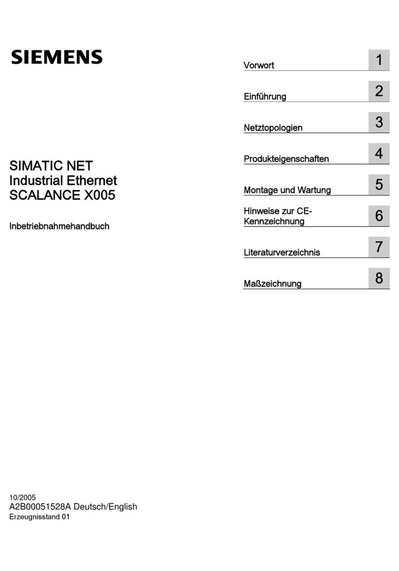 Siemens SIMATIC NET SCALANCE X005 Quick start guide