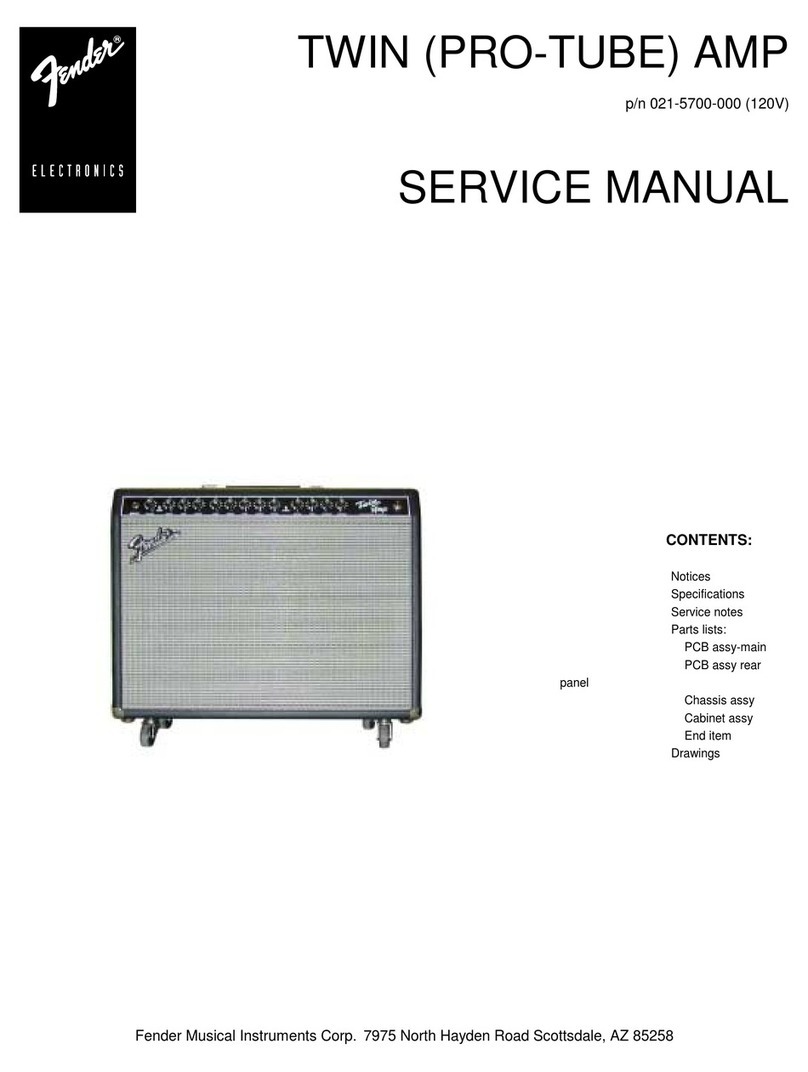 Fender 021-5700-000 Service manual