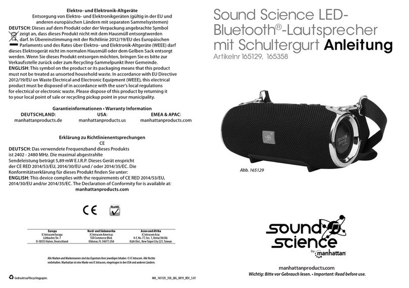 Manhattan Sound Science 165129 User manual