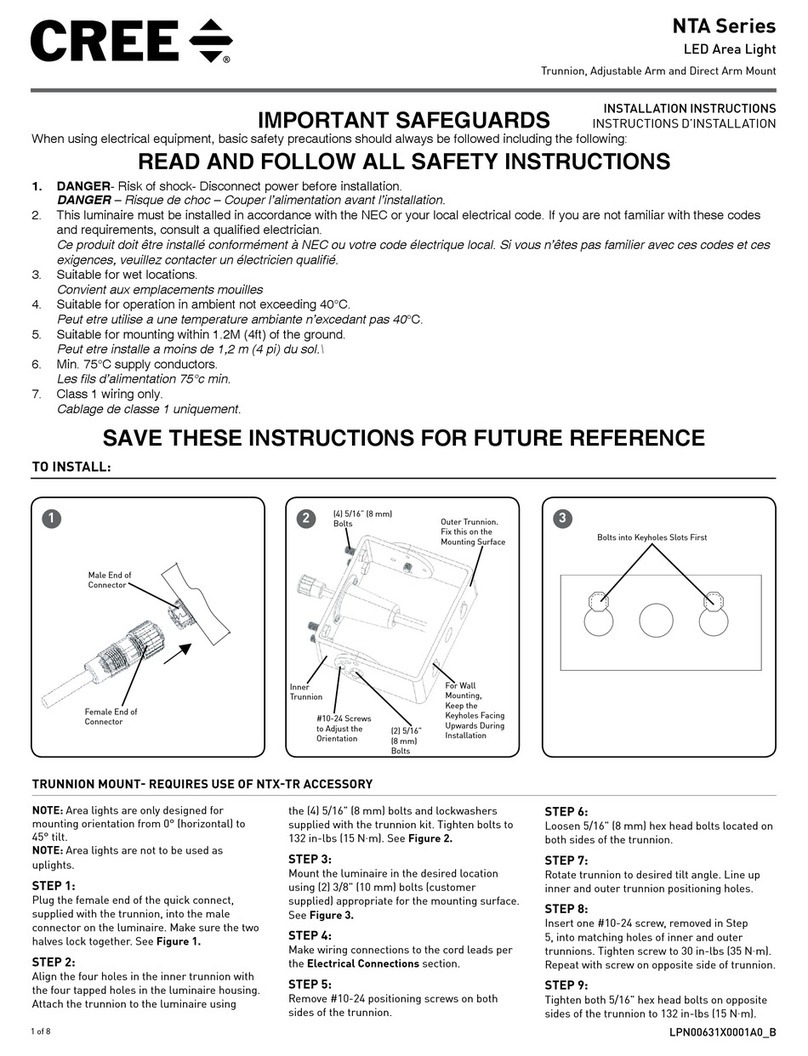 Cree NTA Series installation instructions