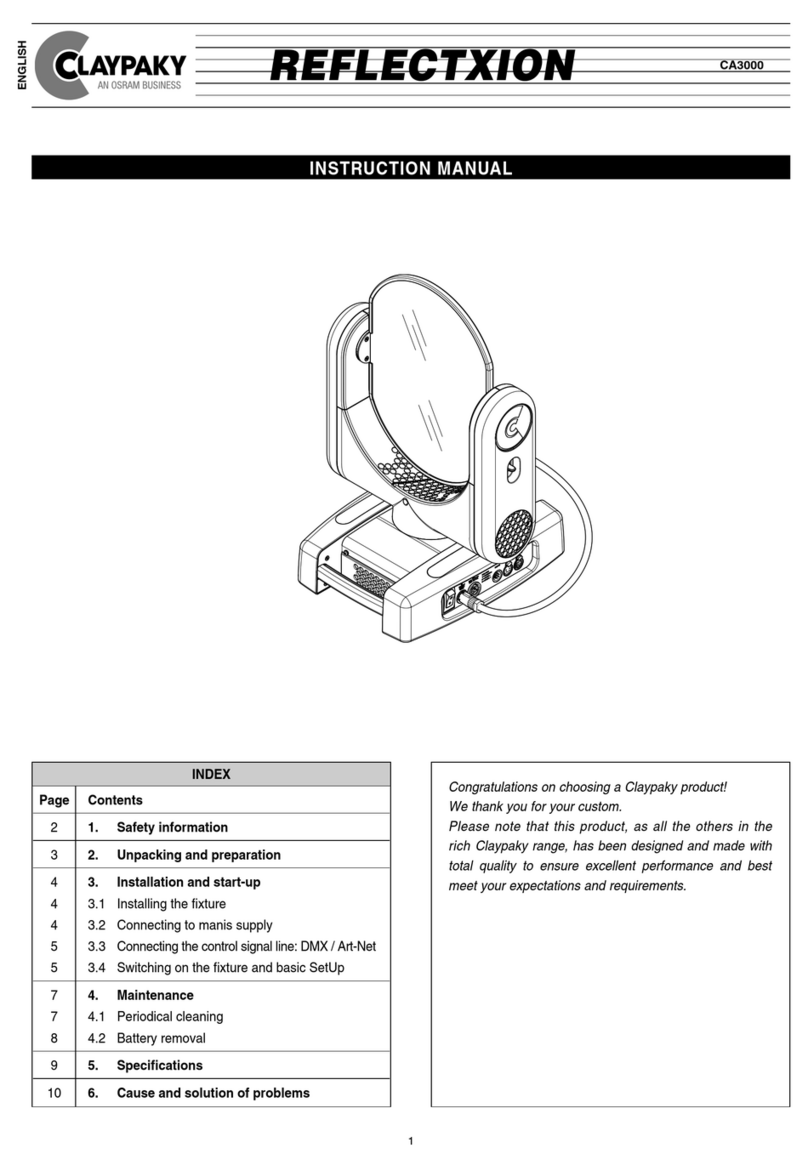 Claypaky REFLEXCTXION User manual
