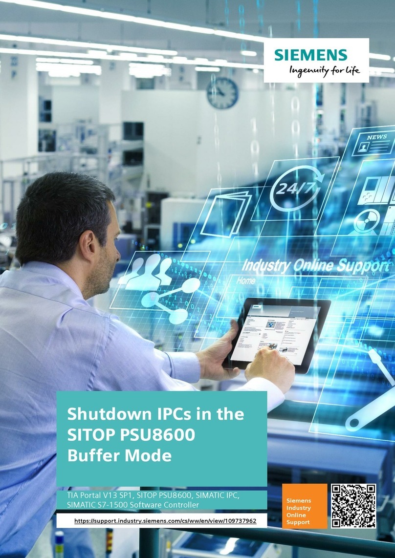 Siemens SITOP PSU8600 User manual
