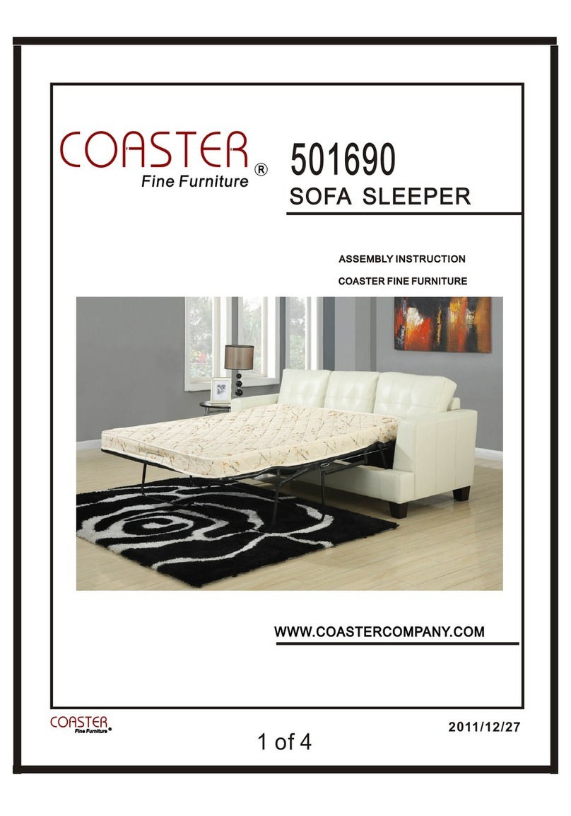Coaster Sofa Sleeper 501690 Assembly instruction Coaster Sofa Sleeper 501690 Assembly instruction