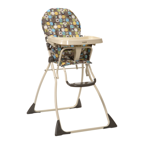 Cosco Flat Fold High Chair 03354 user guide
