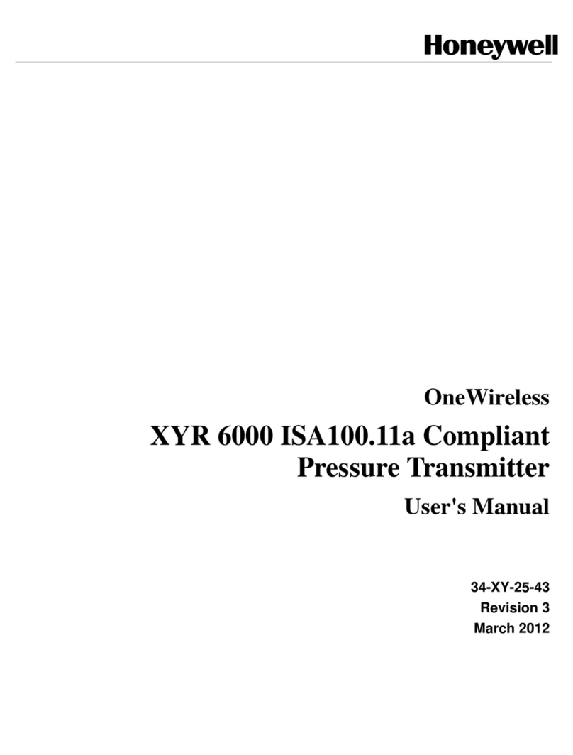 Honeywell oneWireless XYR 6000 User manual