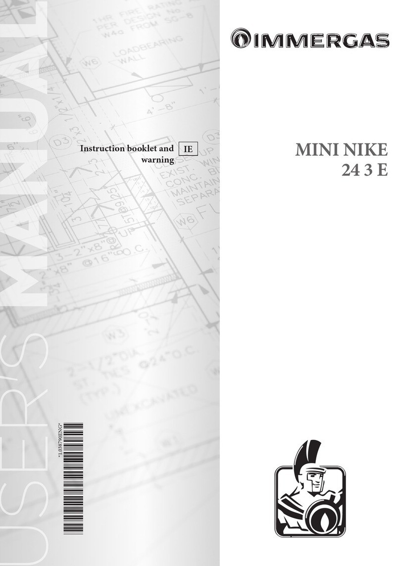 Immergas MINI NIKE 24 3 E Instruction booklet and warning Immergas MINI NIKE 24 3 E Instruction booklet and warning