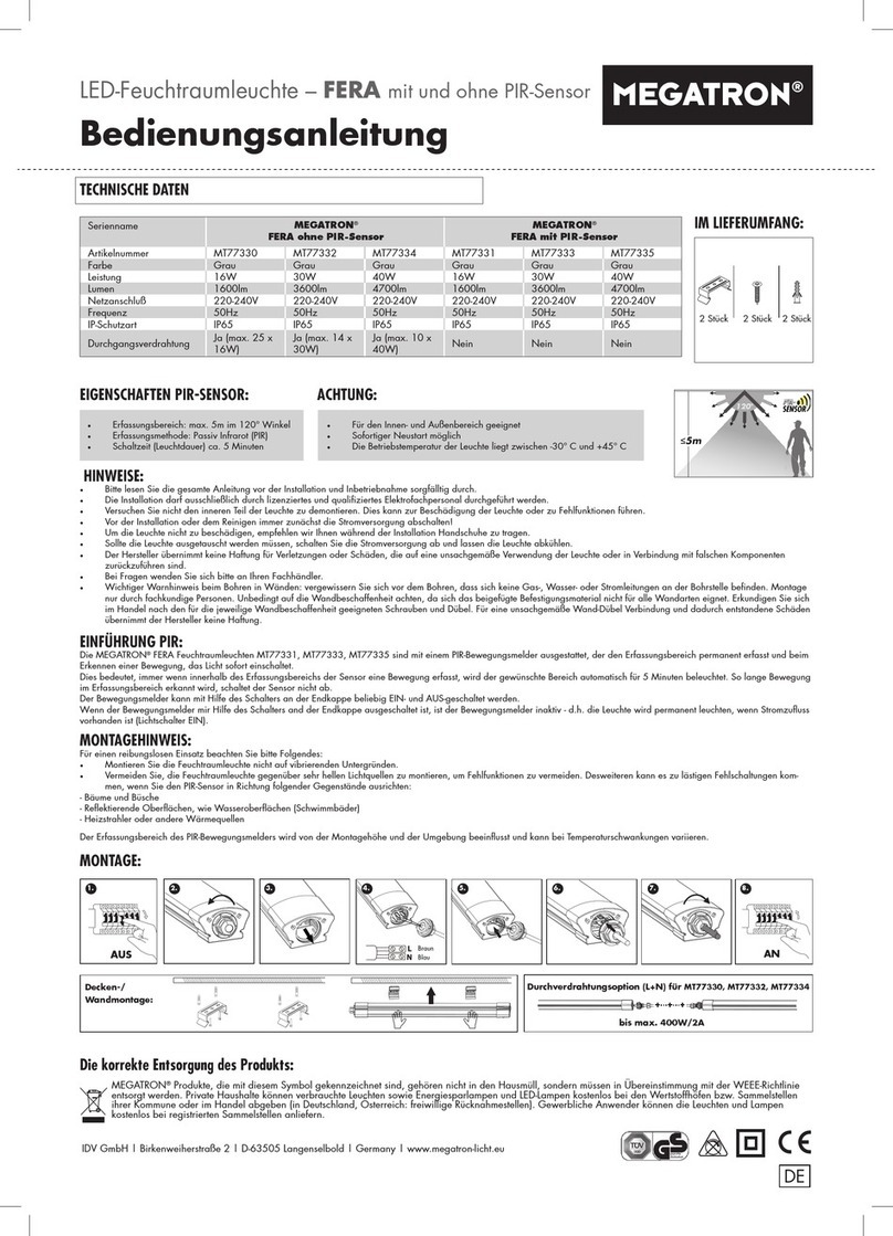 Megatron MEGATRON FERA Series instruction manual