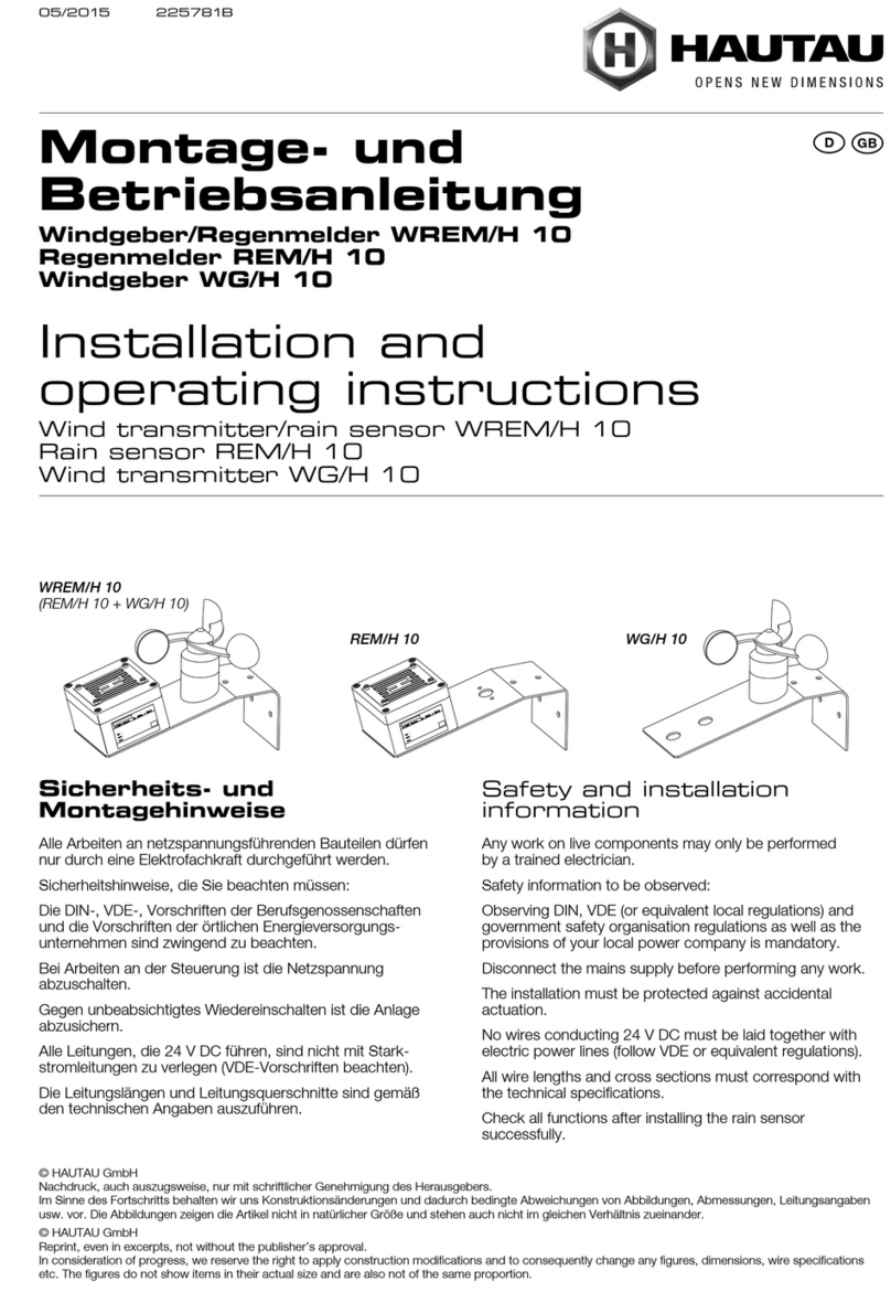 HAUTAU REM/H 10 Installation and operating instructions