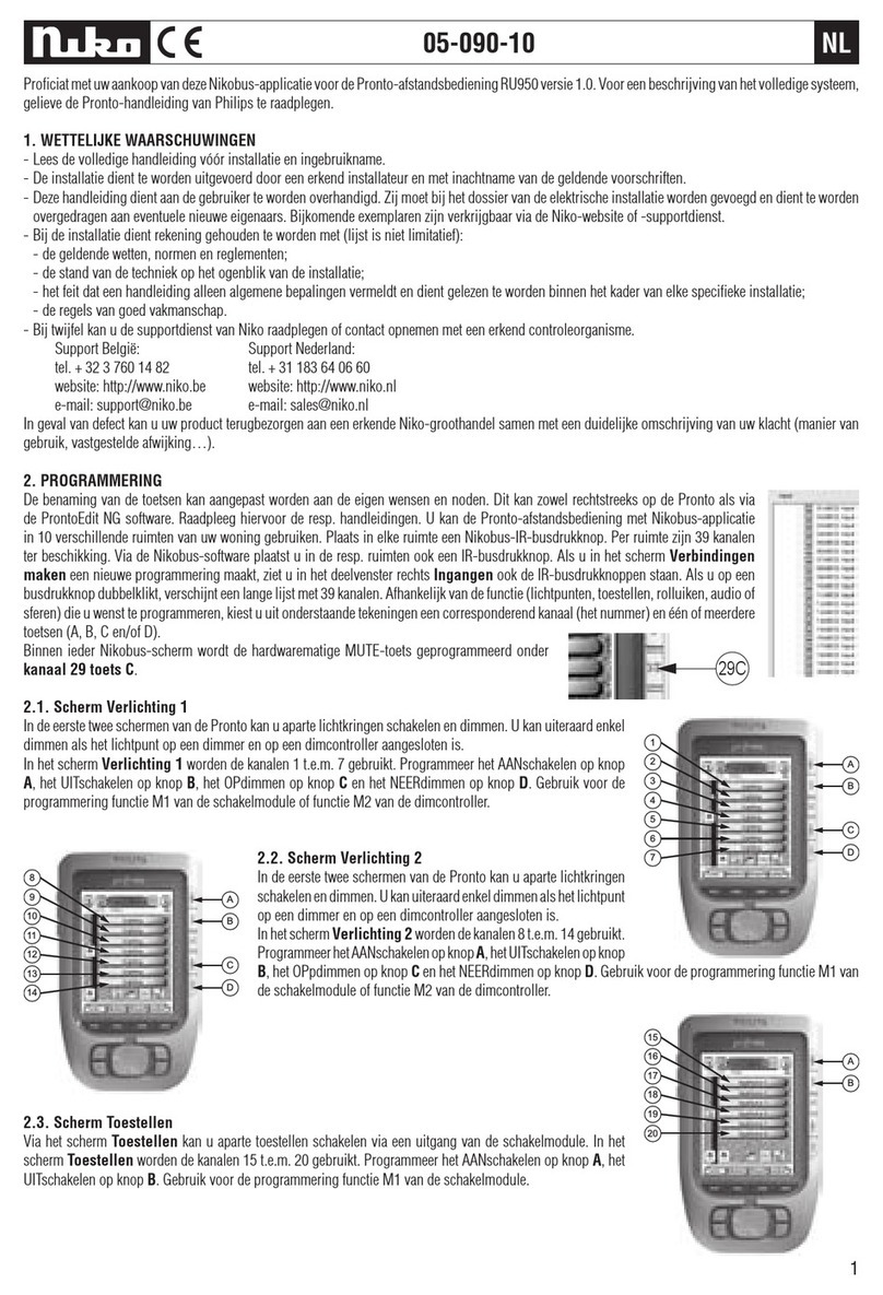 Niko 05-090-10 manual