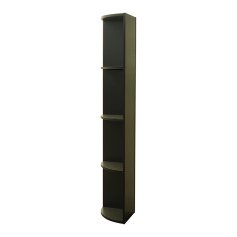 2K Furniture Designs CORNER SHELVING UNIT BK004 Assembly instructions