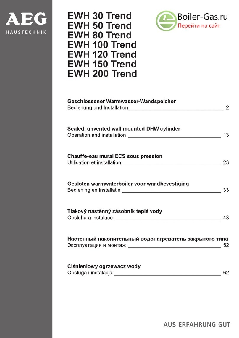 AEG EWH 30 Trend Instruction Manual