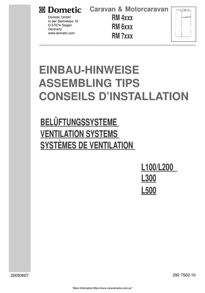 Dometic L 100 ASSEMBLING TIPS