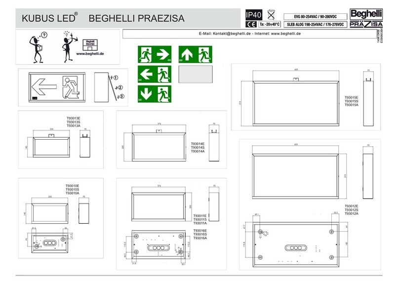 Beghelli PRAEZISA KUBUS LED User manual