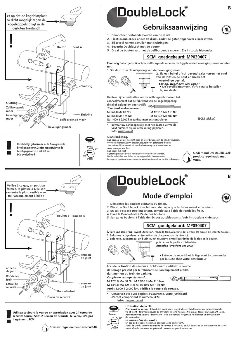 SCM Doublelock operating instructions