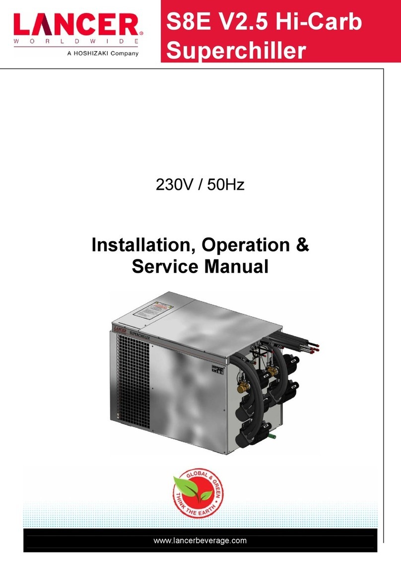 Hoshizaki LANCER S8E V2.5 Hi-Carb Superchiller Installation, operation & service manual