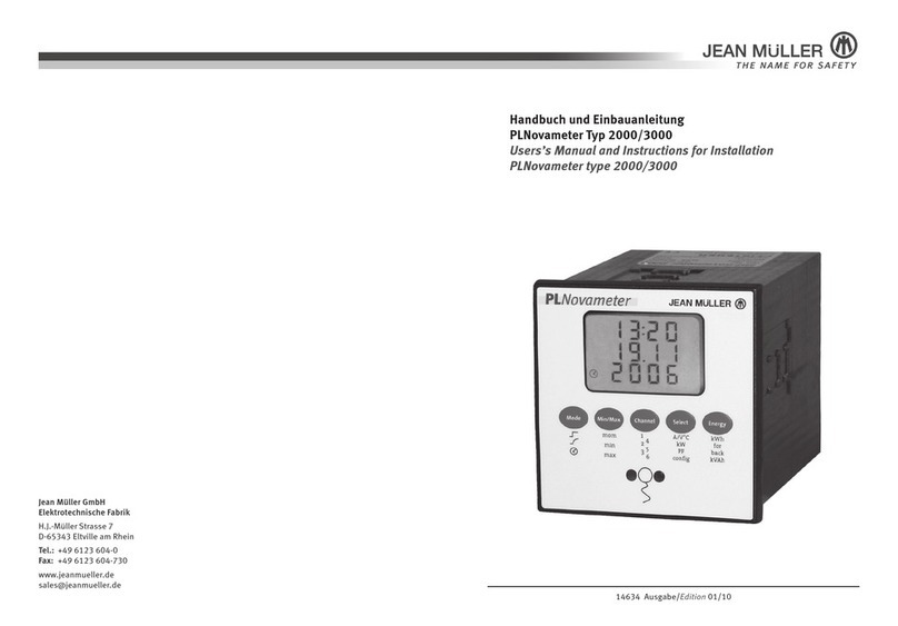 JEAN MÜLLER PLNovameter 2000 Users’s Manual and Instructions for Installation