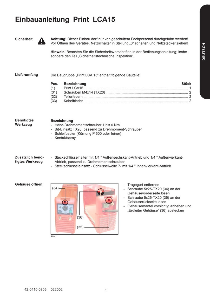 FRO­NIUS LCA15 installation instructions