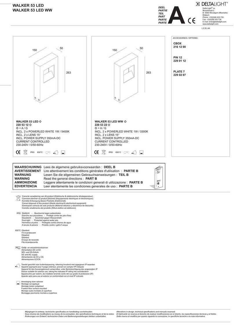 Delta Light Walker 53 LED User manual Delta Light Walker 53 LED User manual