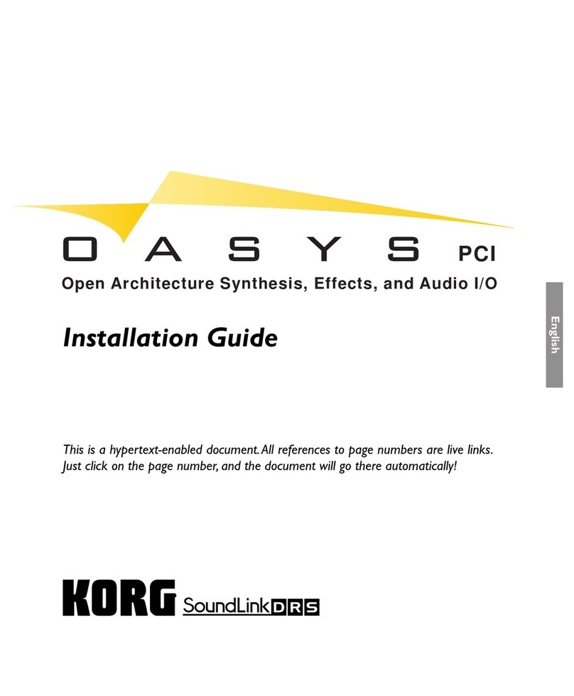 Korg Soundlink DRS OASYS PCI User manual
