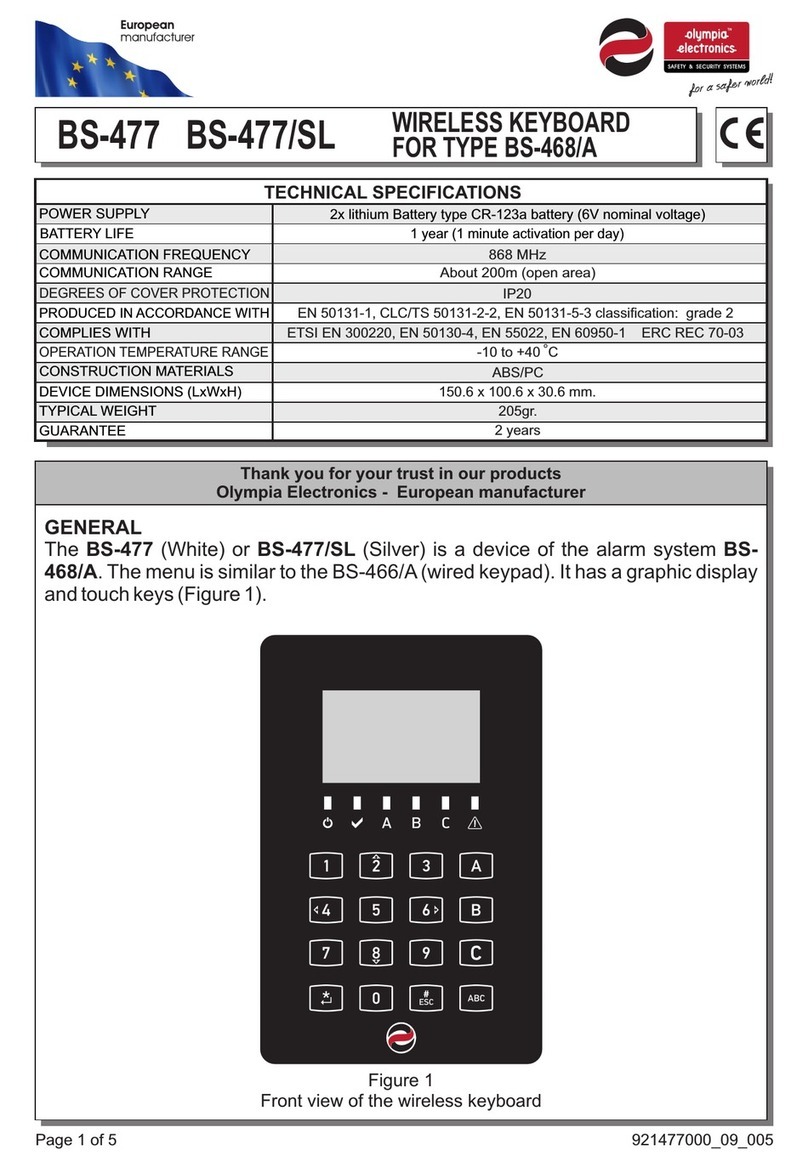 olympia electronics BS-477/SL manual