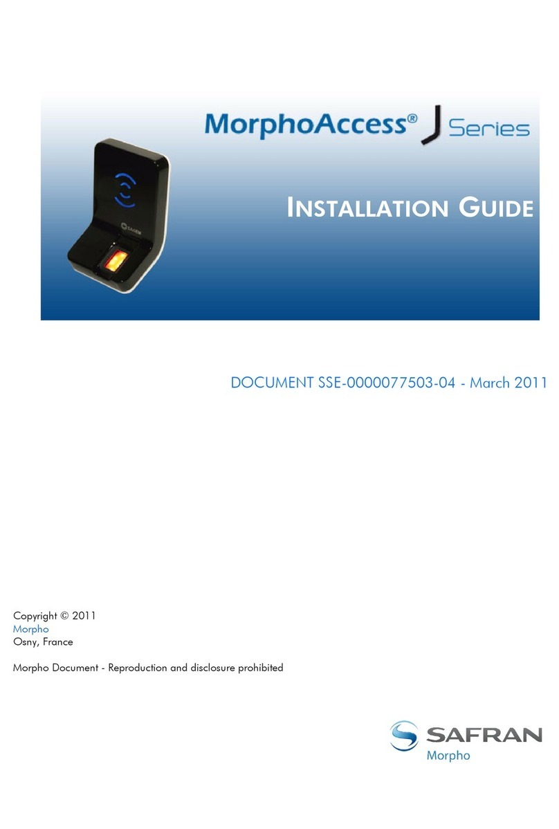 Safran MorphoAccess J Series installation guide