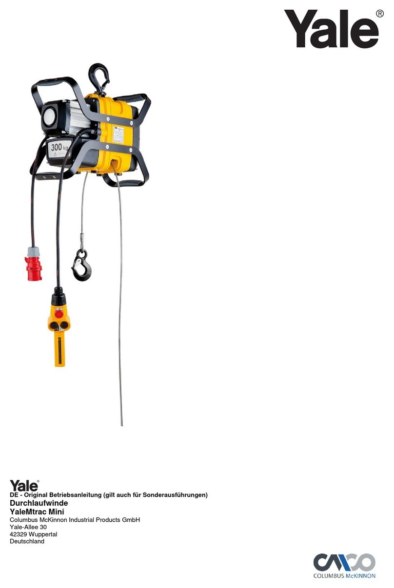 CMCO YaleMtrac Mini YMT1-15 Translated Operating Instructions CMCO YaleMtrac Mini YMT1-15 Translated Operating Instructions