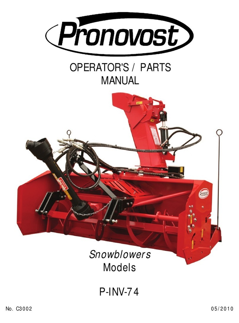 pronovost P-INV-74 Operator's & parts manual