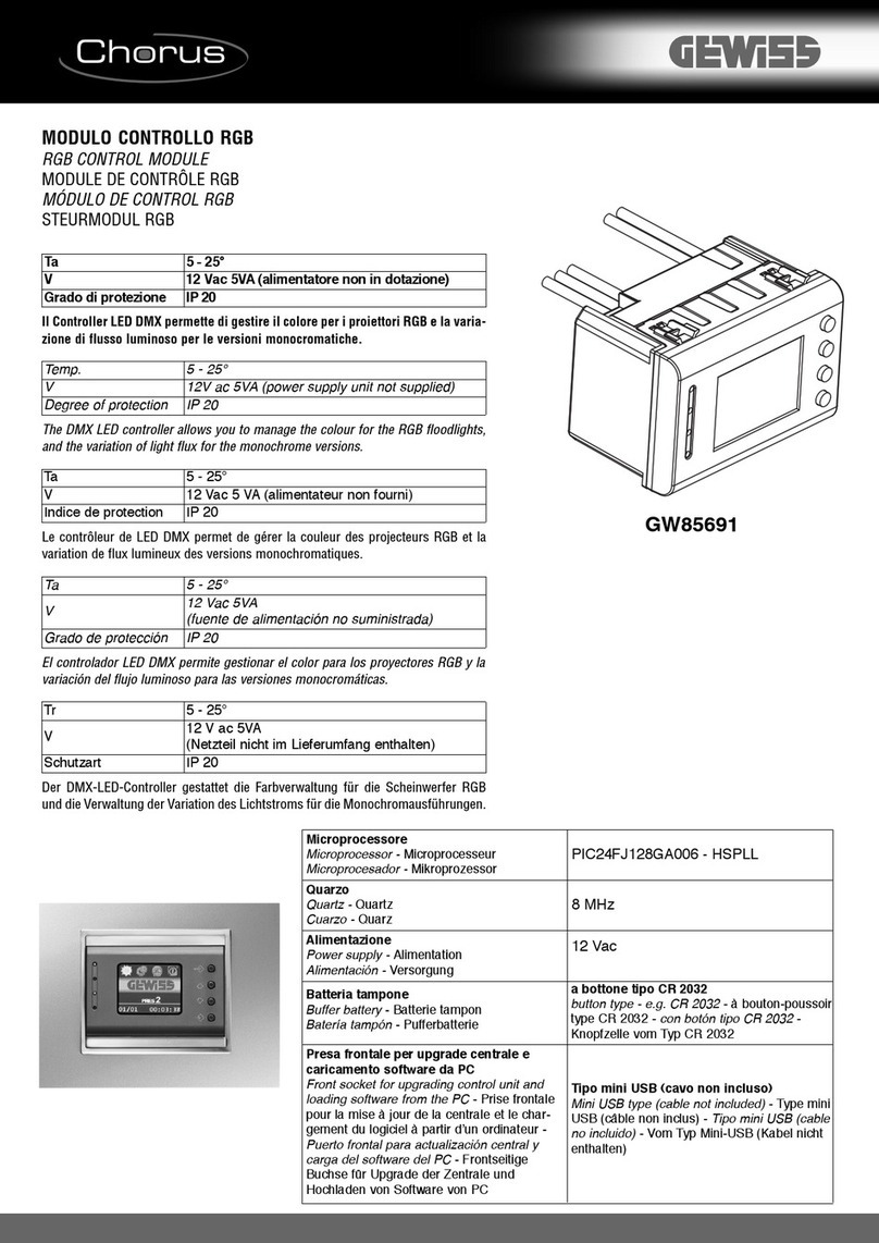 Chorus Gewiss GW85691 manual