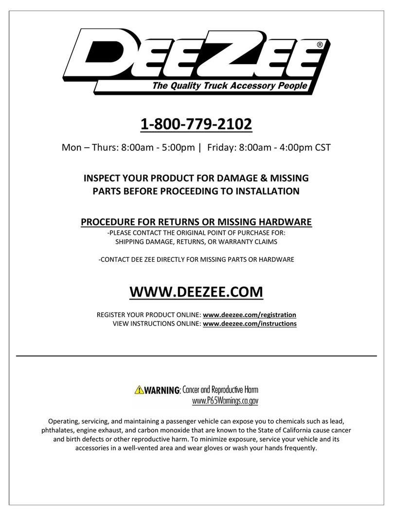 DeeZee DZ 4469JL installation instructions