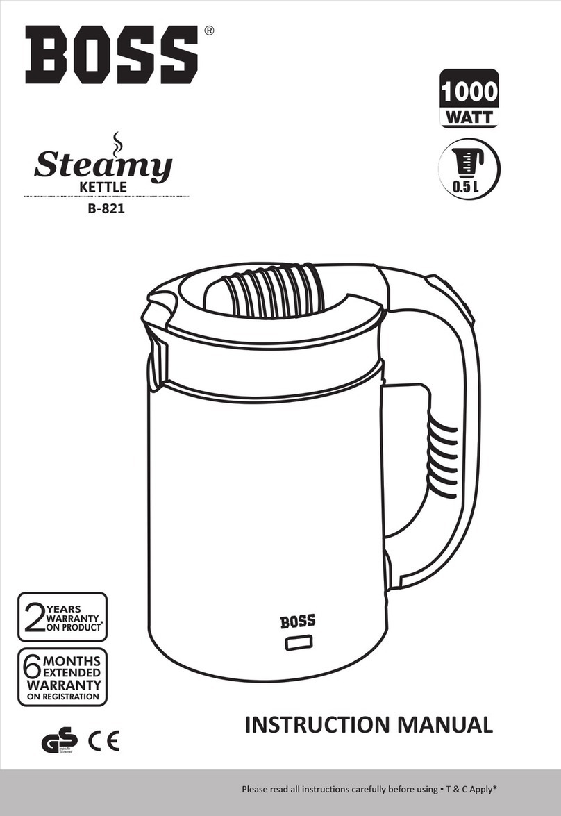 BOSSCO Steamy Kettle instruction manual
