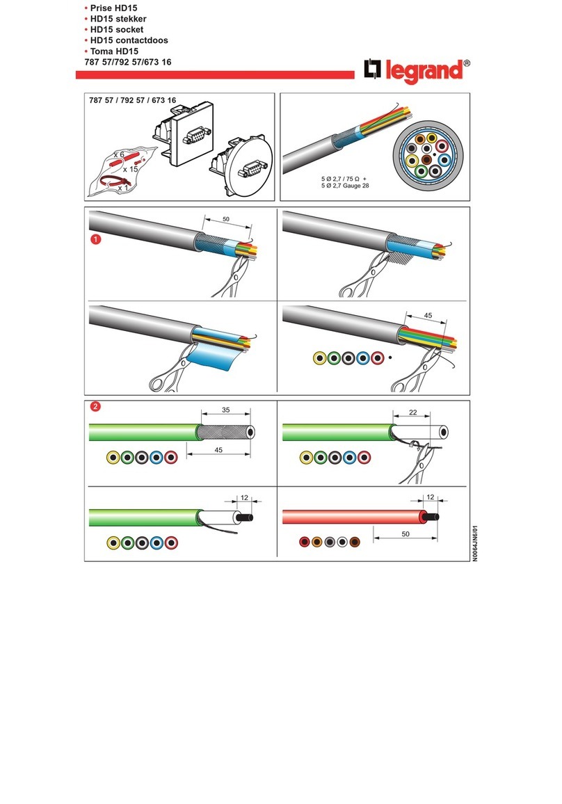 LEGRAND HD15 User manual